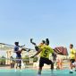 Pertandingan takraw beberapa saat itu di Coastal Area. (Foto: KEPRIHEADLINE.ID)