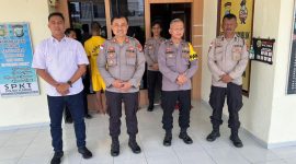Polsek Kundur menggelar konfrensi pers pengungkapan kasus pencurian di Kundur. (Foto: Dokumen Polisi)