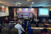 Kegiatan sosialisasi tentang Pengawasan serta Pengendalian Tumbuhan dan Satwa Liar di Ballroom Hotel Aston digelar SKP Kelas II Tanjungbalai Karimun, Kamis (6/4/2023).