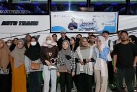 Puluhan mahasiswa Kepri di Pulau Jawa memanfaatkan program Mudik Gratis bersama BUMN 2023 yang difasilitasi PT Timah tbk. (Foto: Humas PT Timah)