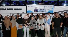 Puluhan mahasiswa Kepri di Pulau Jawa memanfaatkan program Mudik Gratis bersama BUMN 2023 yang difasilitasi PT Timah tbk. (Foto: Humas PT Timah)