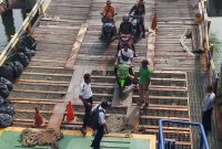 Suasana mudik di Pelabuhan Parit Rampak, Karimun, Jumat (14/4/2023).(Foto: Istimewa)