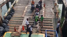 Suasana mudik di Pelabuhan Parit Rampak, Karimun, Jumat (14/4/2023).(Foto: Istimewa)