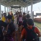 Arus mudik di Pelabuhan Domestik Karimun mulai terpantau ramai, Sabtu (15/4/2023) pagi.  (Foto: Kepriheadline.id)