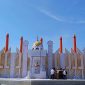 Proses pembangunan Astaka STQH ke-X Provinsi Kepri di Coastal Area. (Foto: Kepeiheadline.id)