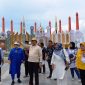 Wakil Gubernur Kepri Marlin Agustina didampingi Wakil Bupati Karimun Anwar Hasyim meninjau pembangunan Astaka STQH ke-X Provinsi Kepri di Coastal Area. (Foto: Kepriheadline.id)