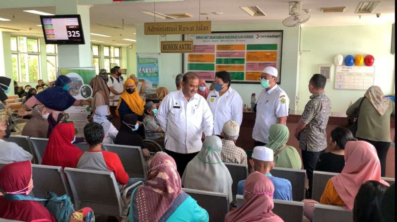 Bupati Karimun Aunur Rafiq Sidak ke RSUD Muhammad Sani Karimun, Selasa (31/5/2023). (Foto: Istimewa)