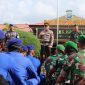 Jajaran Kepolisian Resor Karimun menggelar Apel Gelar Pasukan Pencegahan Kebakaran Hutan dan Lahan di Kabupaten Karimun, Kamis (4/5/2023). (Foto: Humas Polres Karimun)