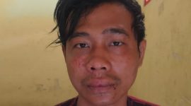 Pelaku Rian Mikael (26) yang melakukan pemukulan terhadap pria paruh baya di Kundur. (Foto: Istimewa/kepriheadline.id)