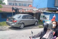 Mobil Honda City ditabrak Truk Muatan Solar di Jalan A Yani Kelurahan Sei Lakam, Selasa (6/6/2023). (Foto: Kepriheadline.id)