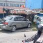 Mobil Honda City ditabrak Truk Muatan Solar di Jalan A Yani Kelurahan Sei Lakam, Selasa (6/6/2023). (Foto: Kepriheadline.id)