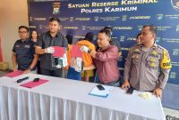Satreskrim Polres Karimun menggelar Press Rilis pengungkapan penyeludupan PMI Ilegal ke Malaysia. Foto: Kepriheadline.id