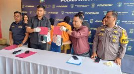 Satreskrim Polres Karimun menggelar Press Rilis pengungkapan penyeludupan PMI Ilegal ke Malaysia. Foto: Kepriheadline.id