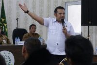 Kacabjari Moro Haryo Nugroho memberikan penyuluhan dalama FGD bersama Stakeholeder Kecamatan Moro. (Foto: Istimewa)