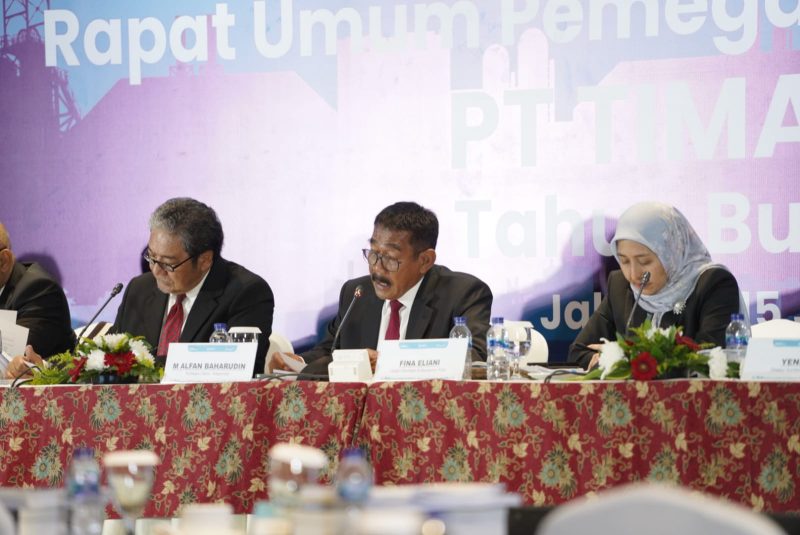 Rapat Umum Pemegang Saham Tahunan  (RUPST) PT Timah di Ballroom Hotel Borubudur, Jakarta. Foto: Humas PT Timah