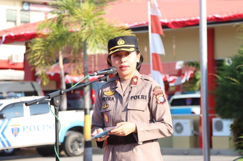 Waka Polres Karimun Pimpin Apel Satkamling 2023. Foto: Humas Polres Karimun