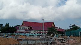 Tahapan pembangunan Gedung Satpol PP dan BPBD di Komplek Perkantoran Pemerintah Kabupaten Karimun. Foto: Istimewa