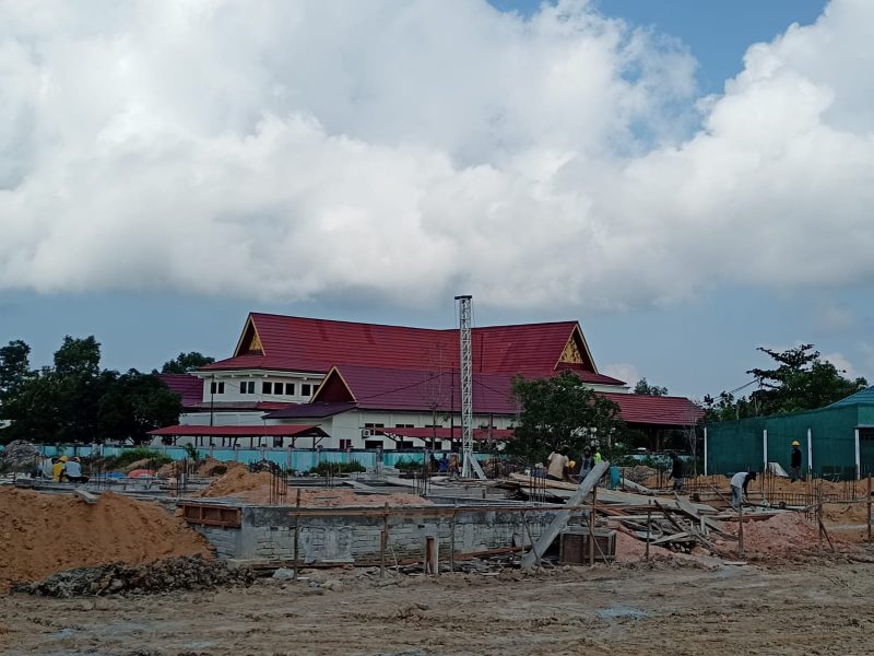 Tahapan pembangunan Gedung Satpol PP dan BPBD di Komplek Perkantoran Pemerintah Kabupaten Karimun. Foto: Istimewa