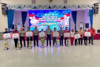 Penyetahan hadiah Juara Lomba Polisi Cilik Ditlantas Polda Kepri di Gedung Lancamg Kuning Polda Kepri, Sabtu (24/6/2023). Foto: Istimewa