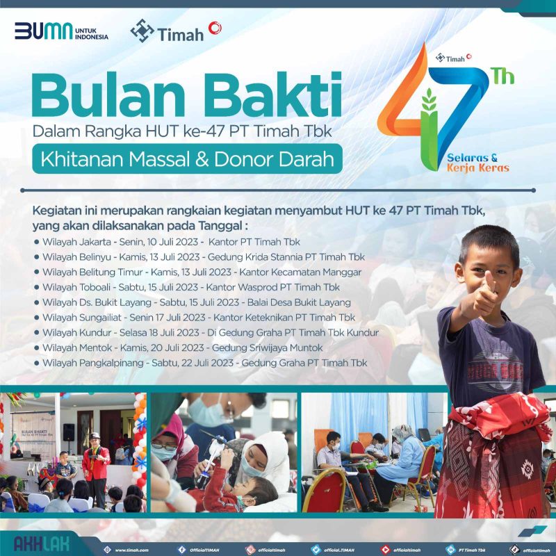 Pamflet Bulan Bakti PT Timah. Foto: Istimewa