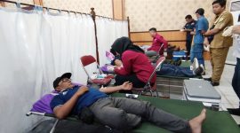 Kegiatan Donor Darah Bulan Bakti ke-47 PT Timah Tbk. Foto: Humas Timah