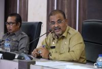 Bupati Karimun Aunur Rafiq memimpin rapat persiapan GTRA Summit 2023 di Ruang Cempaka Putih, Senin (3/7/2023). Foto: Facebook Diskominfo Karimun