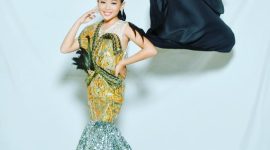Naura Nur Afifa (10) Perwakilan Kepri di Festival Batik Indonesia 2023 di Jakarta. Foto: Istimewa