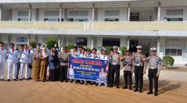 Kegiatan Police Goes To School dilaksanakan oleh Satlantas Polres Karimun. Foto: Istimewa