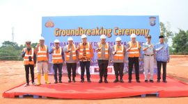 Kapolda Kepri Pimpin Peletakan Batu Pertama Pembangunan Gedung Pelayanan BPKB Dit Lantas Polda Kepri. Foto: Istimewa