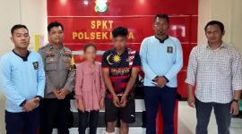 Polsek Kundur Barat menggelar Konfrensi Pers atas pengungkapan kasus Curanmor di Kundur. Foto: Istimewa