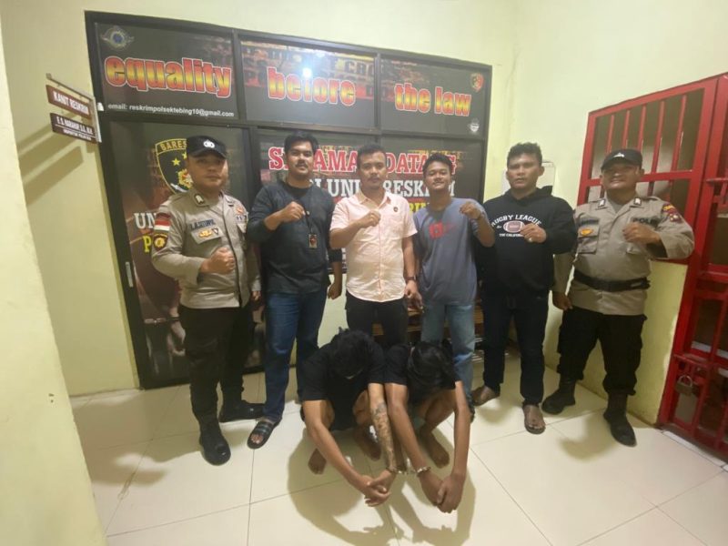 Polisi ringkus dua remaja pelaku pencurian dengan pemberatan di kawasan Tebing. Foto: Istimewa.