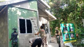 Satgas TMMD merampungkan pengerjaan Program RTLH di Kecamatan Buru. Foto: Istimewa