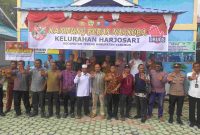 Foto bersama kegiatan peresmian Kampung Bebas Narkoba di Kelurahan Harjo Sari. Foto: Rr