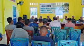 PT Timah Tbk melaksanakan sosialisasi program reklamasi laut penahan abrasi. Foto: Humas timah