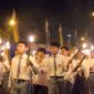 Iring-iringan pawai obor dalam rangka menyambut HUT ke-78 Republik Indonesia. Foto: Rr/kepriheadline.id 