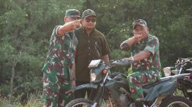 Dandim 0317/Tbk Letkol Inf Budianto Damanik mendampingi Danrem 033/WP Brigjen TNI Yudi Yulistyanto. Foto: Kepriheadline.id