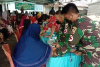 Satgas TMMD ke-117 berikan penyukuhan KB Kesehatan dan Stunting. Foto: Satgas TMMD