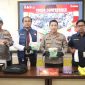 Kapolres Karimun AKBP Ryky Widya Muharam Pimpin Press Conference pengungkapan kasus narkotika di Karimun. Foto: Istimewa