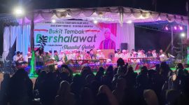 Kegiatan Shalawat dalam peringatan HUT ke-78 RI digelar Kampung Bukit Tembak. Foto: Istimewa
