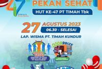 Pamflet Jalan Sehat PT Timah. Foto: Istimewa