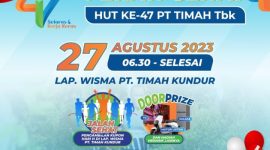 Pamflet Jalan Sehat PT Timah. Foto: Istimewa