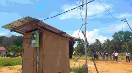 Lokasi kejadian tersambarnya dua pekerja di Kampung Suka Jaya. Foto: Kepriheadline.id 
