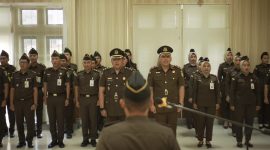 Kegiatan serah terima jabatan Kacabjari Moro dari Haryo Nugroho kepada Rikhy Khadafy. Foto: istimewa