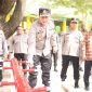 Kapolres Karimun AKBP Ryky W Muharam meresmikan bantuan sumur bor di Ponpes Ar-Raudah. Foto: Istimewa