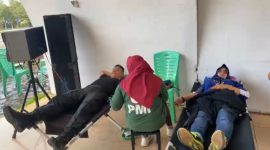 Aksi donor dadah dilaksanakan KKPR Karimun di Coastal Area. Foto: Istimewa