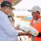 Buapti Karimun Aunur Rafiq menyerahkan secara simbolis bantuan alat tangkap kepada nelayan, Rabu (20/9/2023). Foto: kepriheadline.id