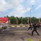 Polres Karimun menggelar Sispamkota sebagai persiapan menjelang Pengamanan Pemilu 2024 di Coastal Area. Foto: Istimewa