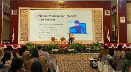 Kegiatan Gali Ilmu Literasi Digital ditaja Milebial Kepri bersama Kominfo RI di Aula Wan Seri Beni, Dompak, Sabtu (14/10/2023). Foto: istimewa