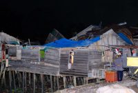 Sebanyak enam rumah di Kelurahan Sei Lakam Barat diterjang angin Puting Beliung. Foto: istimewa