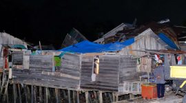 Sebanyak enam rumah di Kelurahan Sei Lakam Barat diterjang angin Puting Beliung. Foto: istimewa